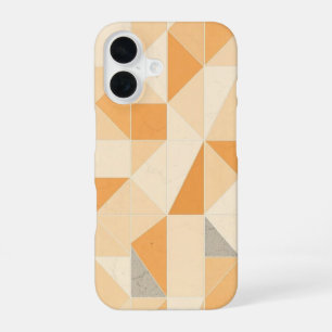 Terra Cotta Triangles: A Modern Geometric Mosaic iPhone 16 Case