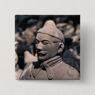 Terra Cotta warriors in Emperor Qin Shihuang's 2 15 Cm Square Badge