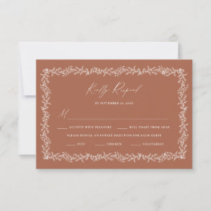 Terra Cotta Wedding Invitation RSVP Response Card