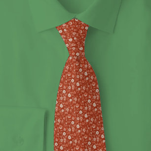 Terra Cotta Wildflowers Tie