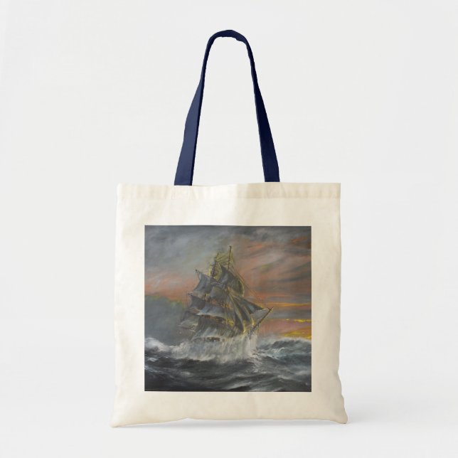 Terra Nova heads into a fierce Gale Dawn Tote Bag (Front)