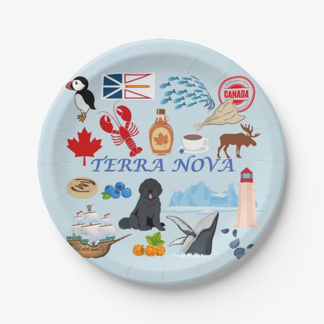  Terra Nova Newfoundland Paper Plate (Front)