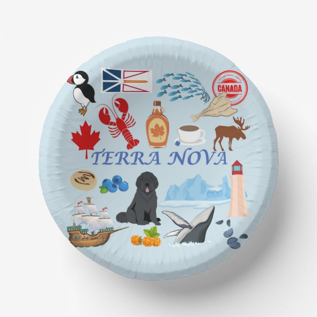 Terra Nova Newfoundland Paper Plate (Front)