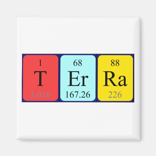 Terra periodic table name magnet (Front)