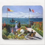 Terrace at Sainte Adresse, Claude Monet Mouse Pad<br><div class="desc">Terrace at Sainte Adresse, 1867. Terrace at Sainte Adresse by Monet expresses all the euphoria of a fine summer's day. The red of the gladioli contrasts with the blue of the sea, specked with sailing boats, and in the distance are silhouetted the big streamers making for the harbour at Le...</div>