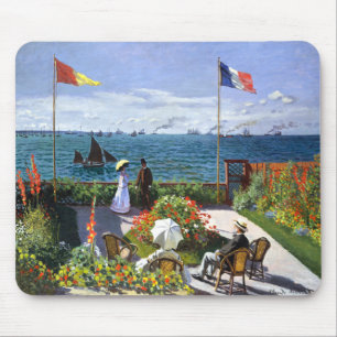 Terrace at Sainte Adresse, Claude Monet Mouse Pad