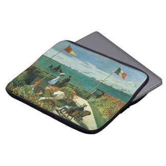 Terrace at the Seaside by Claude Monet Laptop Sleeve