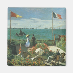 Terrace at the Seaside by Claude Monet Magnet