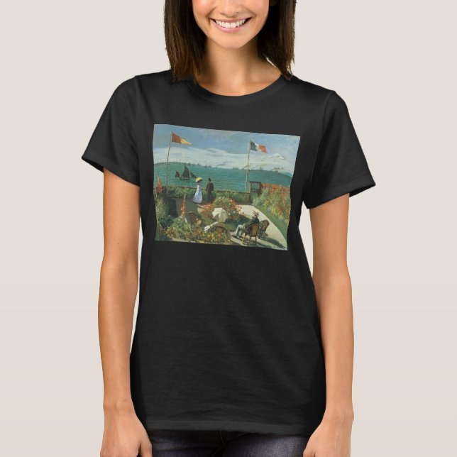 Terrace at the Seaside by Claude Monet T-Shirt (Front)