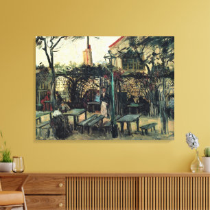 Terrace of a Cafe, Montmartre by Vincent van Gogh Canvas Print