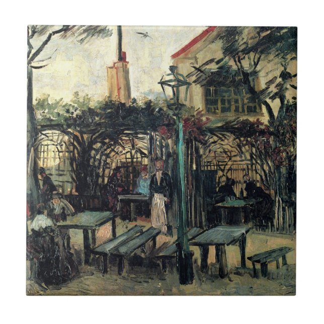 Terrace of a Cafe, Montmartre by Vincent van Gogh Ceramic Tile (Front)