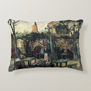 Terrace of a Cafe, Montmartre by Vincent van Gogh Decorative Cushion
