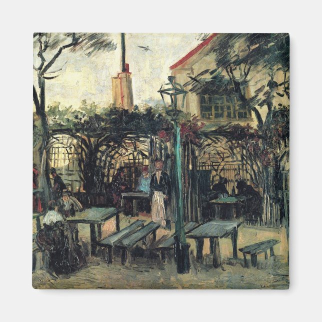 Terrace of a Cafe, Montmartre by Vincent van Gogh Magnet (Front)