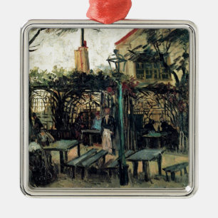 Terrace of a Cafe on Montmartre La Guinguette Metal Tree Decoration