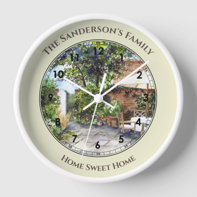 Terrace of The Manor House York England Clock (Front)