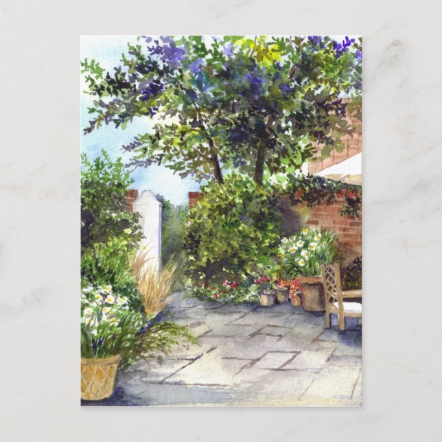 Terrace of The Manor House, York Postcard (Front)