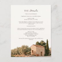 Terraced Olive Grove Tuscany Wedding Details