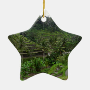 Terraced Rice Fields Ceramic Tree Decoration
