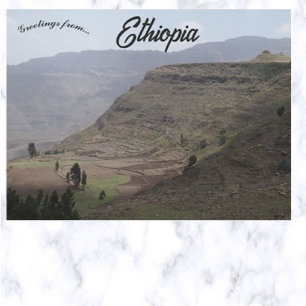 Terraced Ridge Near Lalibela Ethiopia Postcard