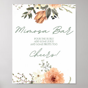 Terracota Flower Mimosa Bar  Poster