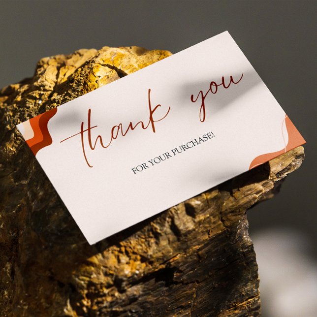 Terracota Order Thank You Small Business Marketing Business Card (Terracota Order Thank You Small Business Marketing Business Card)