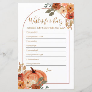 Terracota Pumpkin Floral Wishes for Baby