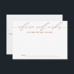 Terracotta Advice for Newlyweds Keepsake Card<br><div class="desc">These beautifully designed cards offer a unique way for wedding guests to share their heartfelt advice and wishes with the bride and groom. Ideal for adding a personal touch to your special day, these cards ensure cherished keepsakes for the happy couple. Perfect for wedding receptions, bridal showers, and engagement parties....</div>