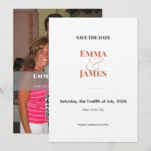Terracotta Ampersand Photo Save the Date | Wedding