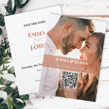 Terracotta Ampersand Photo Save the Date | Wedding