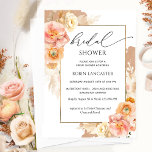 Terracotta and Peach Floral Bridal Shower /Brunch Invitation<br><div class="desc">Gorgeous Bridal Shower / brunch invitation with delicate terracotta cascading watercolor stains and exquisite floral sprays in blush pink, peach and cream champagne hues encasing your shower details. "Bridal" in modern hand written calligraphy. Ability to change "shower" text to "brunch" using the template text box provided. Card's back in white...</div>