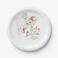 Terracotta and White Flowers Boho Baby Shower