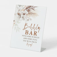 Terracotta and White Flowers Bubbly Bar