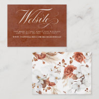 Terracotta and White Flowers Wedding Website