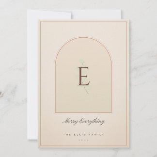 Terracotta Arch Greenery 1 Photo Christmas Card