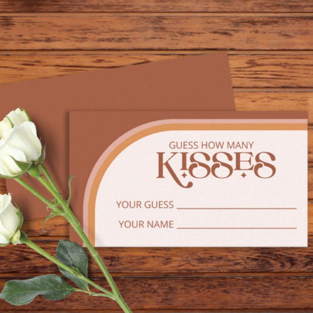 Terracotta Arch guess how many kisses bridal game Enclosure Card (Creator Uploaded)