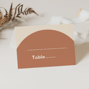Terracotta Arch Minimalist Elegant Formal Wedding Place Card