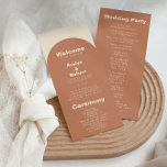 Terracotta Arch Minimalist Elegant Formal Wedding  Program<br><div class="desc">This terracotta arch minimalist elegant formal wedding program is perfect for a rustic wedding. The design features a beautiful font to compliment your event.</div>