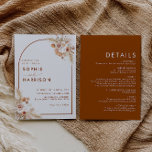 Terracotta Arch Pampas Grass All In One Wedding Invitation<br><div class="desc">For more advanced customisation of this design,  simply select the "Customise It" button above!</div>