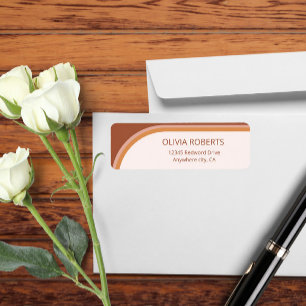 Terracotta Arch Typography Return Address Label