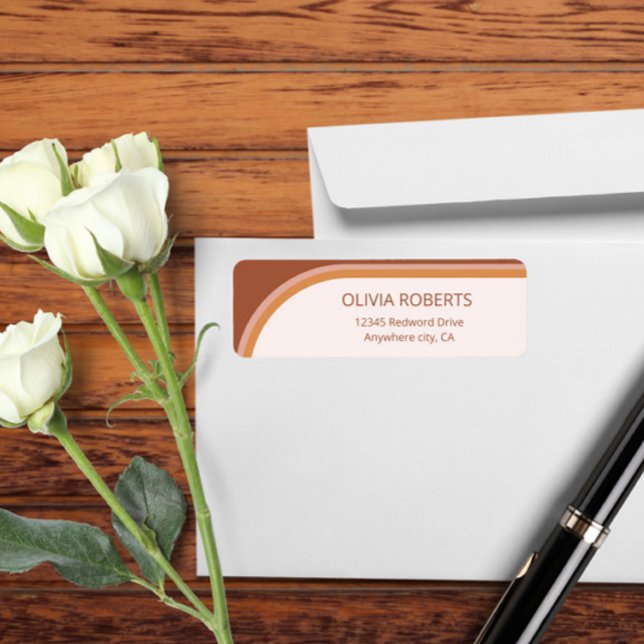 Terracotta Arch Typography Return Address Label (Creator Uploaded)