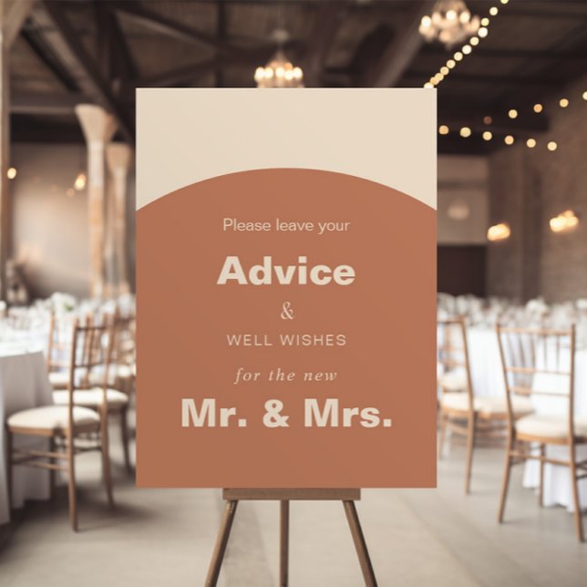 Terracotta Arch Wedding Advice and Well Wishes  Poster (Creator Uploaded)