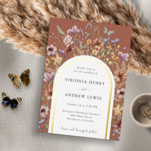 Terracotta Arch Wedding Invitation Foil Invitation