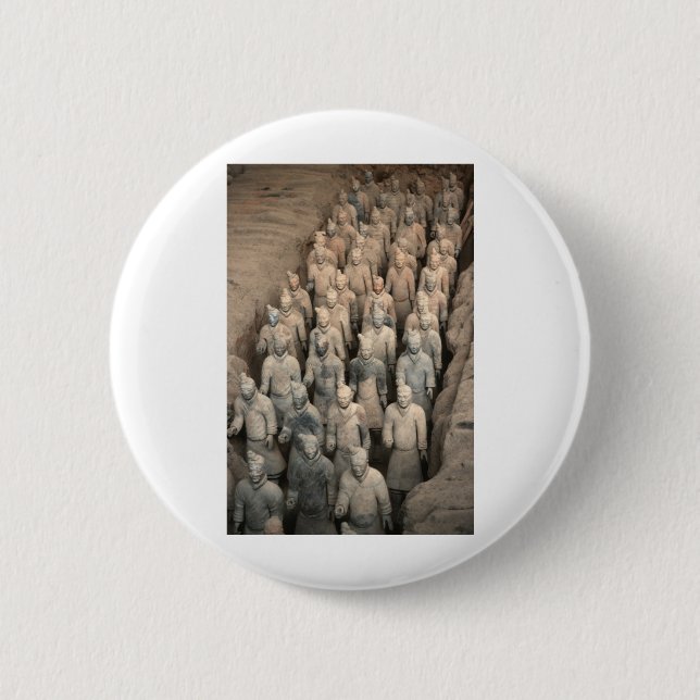 Terracotta Army 6 Cm Round Badge (Front)