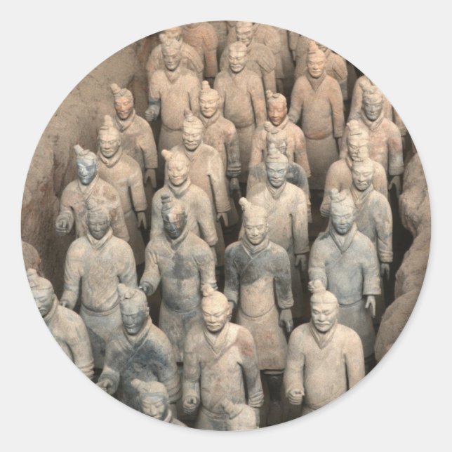 Terracotta Army Classic Round Sticker (Front)