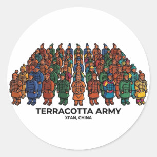 TERRACOTTA ARMY CLASSIC ROUND STICKER