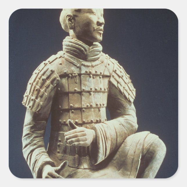 Terracotta Army, Qin Dynasty, 210 BC Square Sticker (Front)