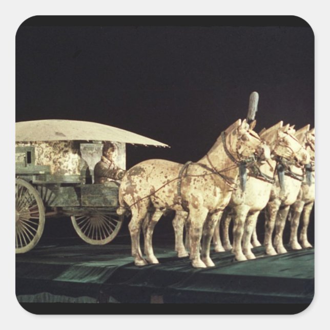 Terracotta Army, Qin Dynasty Square Sticker (Front)