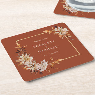 Terracotta Autumn Paper Coaster