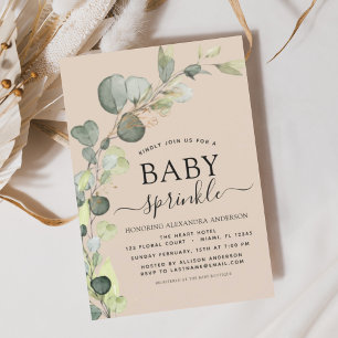 Terracotta Baby Sprinkle Shower Invitation