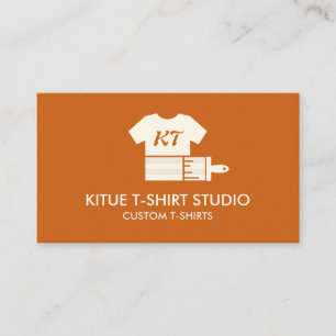 Terracotta Beige Coloured Shirts Paint Brush Business Card